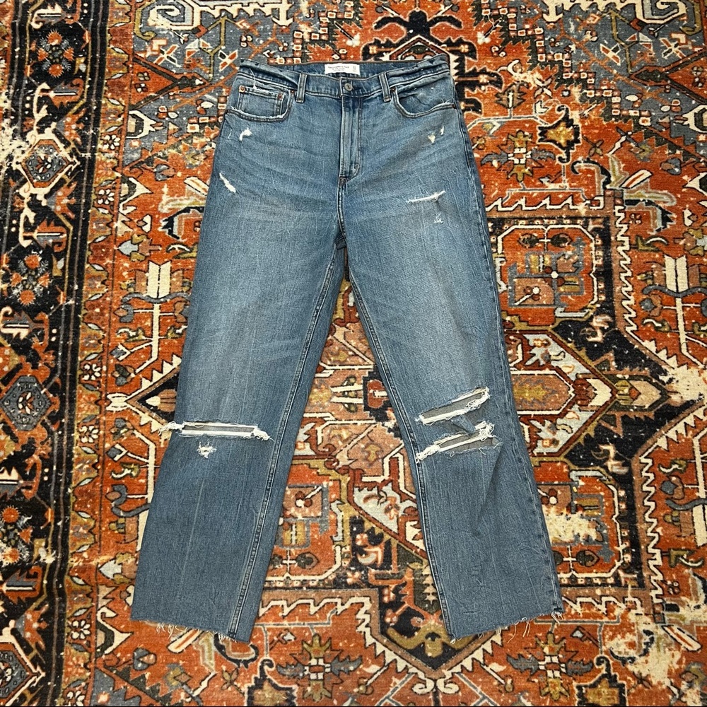 Abercrombie Jeans the ankle straight ultra high rise size 12L